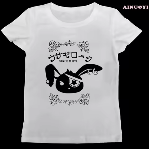 Punk Bunny T Shirt Pastel Goth Rabbit Gothic Jrock Yami Kawaii Visual Kei Emo Short Sleeve Vintage G