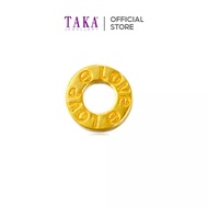 IH0 TAKA Jewellery 999 Pure Gold LOVE Round Pendant