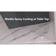 Marble Epoxy coating at Table Top and Basin Counter Top