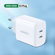 New ugreen dual 20W PD USB C charger for iPhone 14 13 12 fast charger Quick Charge 4.0 3.0 charging