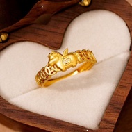 Ring Immediately Rich Copper Coin ring Niche Design Feel Year of the Horse 2026 Lucky Chinese Style 