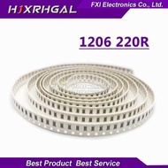 100pcs 1206-220R 1206 SMD Resistor 220 ohm chip Resistor 0.25W 1/4W 220R 221 new original