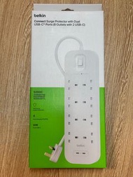Belkin 8位拖板連兩位usb-c 30w充電