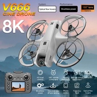 V666 Mini Drone 8K HD Camera WIFI FPV Outdoor Indoor Flight Dron Obstacle Avoidance Safe Brushless M
