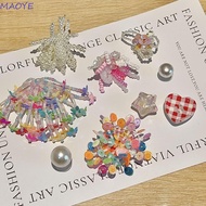 MAOYE Heavenly Jelly Sandals Charms, Star Heart Button Crystal Jelly Shoes Accessories, Unique Flowe