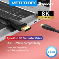 Vention USB C to DP Converter Cable 4K 60Hz2K144Hz USB C to Laptop Type C Connect to Monitor Projector 1080P