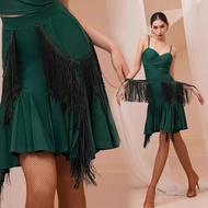Latin Dance Skirt Skirt Fringed Latin Dance Female Adult Dance Practice Suit Bottomsuit Dance Skirt 