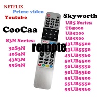 Coocaa Skyworth TV Android 539c-268920bộ remote control W010 for smart TV tb5000 ub5100 ub5500 ub5 s