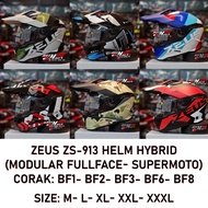 Zeus 913 Hybrid Modular Helmet Pattern - Zeus ZS913 ZS-913 Adventure Helmet