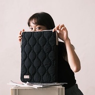 黑色Puffy感 麻花夾棉13-14吋電腦保護袋
