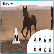 fixory 8Pcs Dressage Cones Letters Equipment Sports Events Equestrian Athletes Training