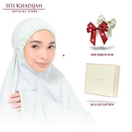 [Mother's Day] Siti Khadijah Telekung Broderie Aura in Mercury + SK15 Lite Gift Box + Free Ribbon Bow