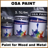 OSA Paint Gloss Paint for Wood or Metal | Cat Minyak Kilat Kayu Besi 1Litre / 3.5 Litre/ 5 Litre