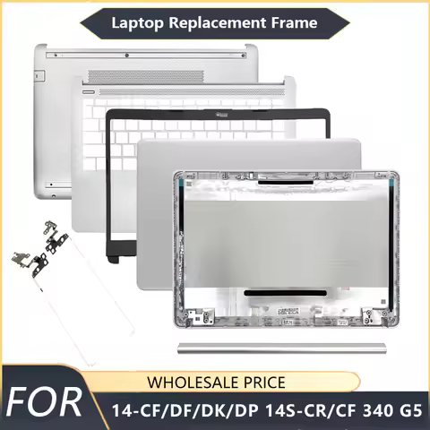 NEW For HP 14-CF 14-DF 14-DK 14-DP 14S-CR 14S-CF 340 G5 Laptop LCD Back Cover Front Bezel Palmrest B