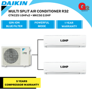 DAIKIN MULTI-SPLIT AIR COND INVERTER MKC-50RVM (R32) 2.0HP + 2 UNIT 1.0 HP CTKC25RVM