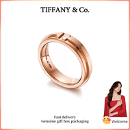 (New) Womens Fashion Ring Rose Gold T Series Narrow Ring Valentines Day holiday gifts
