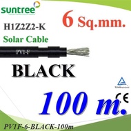 Solar DC Cable For Cells PV1-F 1x6.0 mm2 BLACK (Length 100 Meters) Model PV1F-6-BLACK-100m