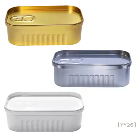 【YY26】Sardine Can Shaped Tinplate Storage Box – Food-Grade Decorative Container for Snacks & Desk Or
