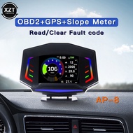AP-8 Multifunctional LCD computer OBD2+GPS+Incline meter