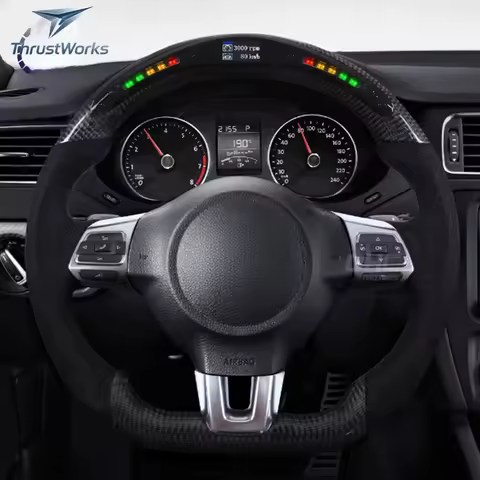 ThrustWorks Custom Carbon Fibre Steering Wheel S R 6 8 MK6 MK7 B7 B8 Jetta New