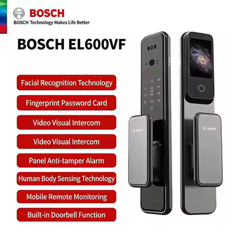 Bosch EL600VF Smart Lock 3D Face Recognition Fingerprint Password Security Electronic Lock for Entra