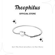 Theophilus Titanium Silver Plated Love Clip Bracelet / Charm Bracelet / Pandora Bracelet / Gelang Em