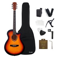Cantavil 入門款初學者民謠吉他 OM桶身 + 9件套組 日落色 1把 ALIIE 100