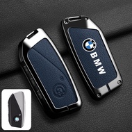 BMW Car Key Shell Key Case Zinc Alloy Leather Key Cover Smart Key Case Protector Fashion Accessories
