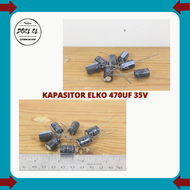KAPASITOR ELKO 470UF 35V | ELKO 470UF 35V BAGUS