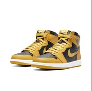 全碼數可pm查詢 Jordan Air Jordan 1 retro high og "pollen" 二層牛皮頭層牛皮 武當 減震防滑耐磨包裹性支撐 高幫 復古籃球鞋 男女同款 黑黃 555088-
