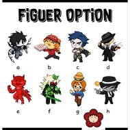 Custom Keychain FORSAKEN, GLITTER SAL, Keychains: Chance, Elliot, Two Time, Guest 1337, 007n7, Coolk
