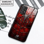 Samsung A32 - A52 - A72 - Softcase Glass - Spiderman -S17 - Casing Hp - Pelindung hp-Case Handphone- -Casing Hp Samsung A32 - A52 - A72 - Softcase Glass Kaca -
