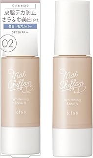 Kiss SPF26 PA++ Matte Chiffon UV Whitening Base N 02 Natural, 1.3 oz (37 g), Smooth Finish to Preven