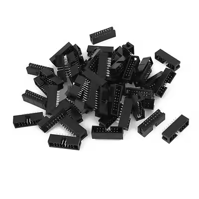 50pcs 2.54mm Pitch IDC Box Header DC3-16P Dual Row 16 Pins JTAG Connector