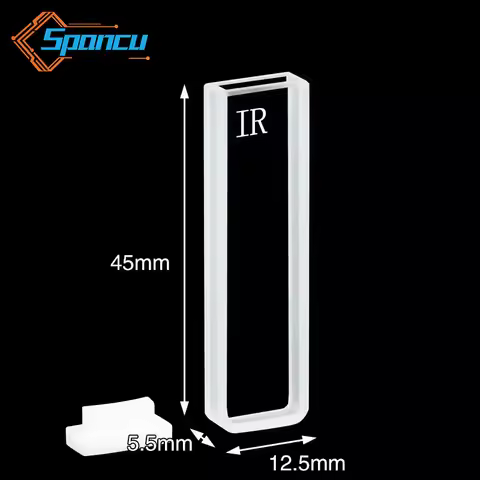 1PCS 3mm IR Quartz Cuvette Cell Two-Way Light Optical Glass UV Vis Spectrophotometer Cell for Analyt