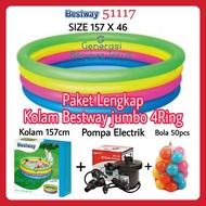 BESTWAY JUMBO/ POOL CHILDREN'S SWIMMING POOL JUMBO/ POOL BESTWAY 157CM + PUMP