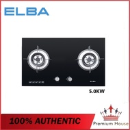 [TOP RATING][READY STOCK] ELBA Built-In Glass Hob EGH-K8842G(BK) 5.0kW GAS STOVE EGH-K8842G(BK)