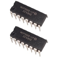 2PCS MCP3008-I/P MCP3008 8-Channel 10-Bit ADC Converter, SPI Interface, 200kSPS, DIP-16, ADC, A/D Co