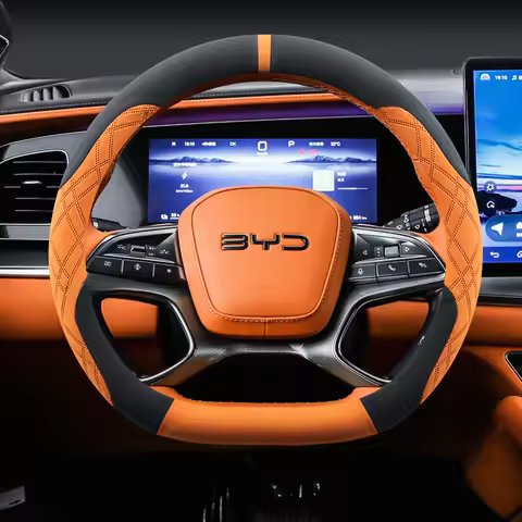 Steering Wheel Cover Suede Car for BYD Atto 3 EV Yuan Plus 2022 2023 2024 2025 Accessories