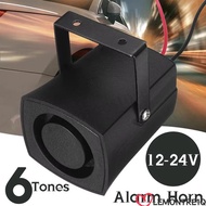 LEMONTREE Car Police Fire Alarm Horn, Slim Invisible 6 Tones Car Reversing Alarm, Practical 12-24V 1
