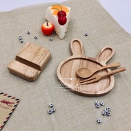 Rubber Wood Phone Holder Size 7x9 cm.