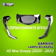 Garnish motor Scoopy 2020-2023 Garnish lampu depan Scoopy look Mewah