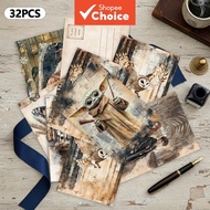 Vintage Art Postcards 32pcs Gothic Magic School Theme, Thick Cardstock, HD Print, Collectible Gift, 