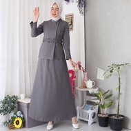 JAS BLAZER Lynelle Collection Seragam Wanita Lengan Panjang dengan Rok A Lebar Formal / Celana PNS V