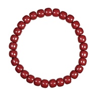 【正佳珠寶】紫金硃砂 頂級蘋果老型珠 6x7mm 紫金硃砂手珠