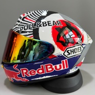 SHOEI X15 Red Bull Lucky Cat Helmet SHOEI X15 Red Bull Motorcycle Full Face Helmet Motocross Riding 