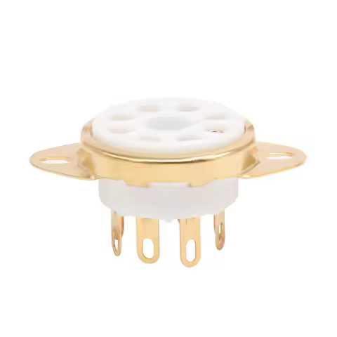 8pin Ceramic Vacuum Tube Socket Octal Valve Base For EL34 6550 KT88 274B 5AR 6L6 6V6 Tin Gold Plated