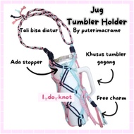 Macrame Tumbler Holder Jug, Pero Tumbler Holder, Stanley Tumbler Holder, Handle Tumbler Holder