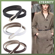 ETERNITY Women Waist Belts Minimalist Pin Bule PU Leather Thin Belt Female Waistband For Jeans Dress