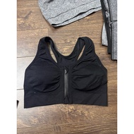 2hand. black zipper bra s. br9